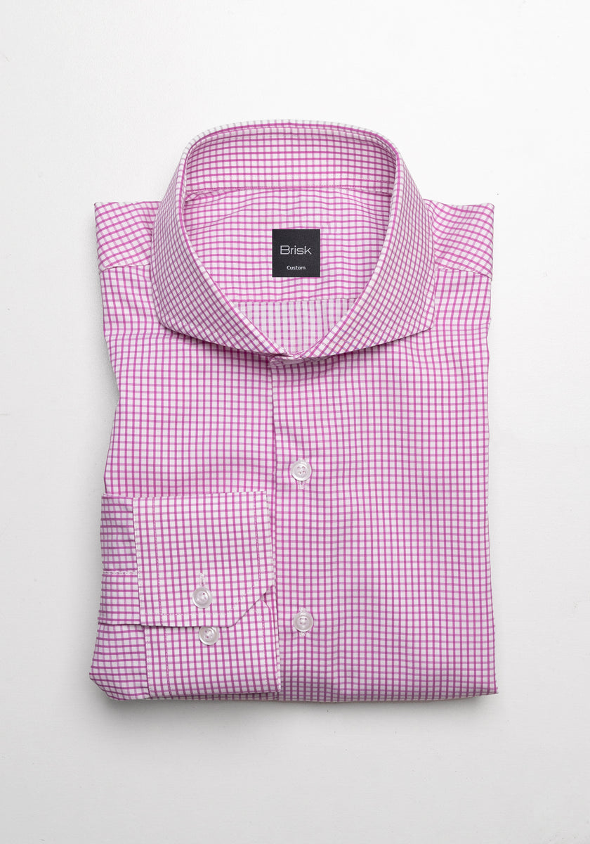 Fine Magenta Boxes Shirt Wrinkle Resistant Brisk Shirts, Jeans & More