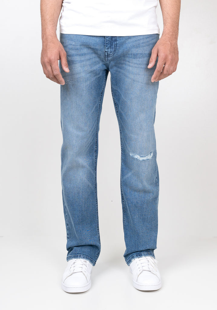 Medium Wash Straight Fit Jeans