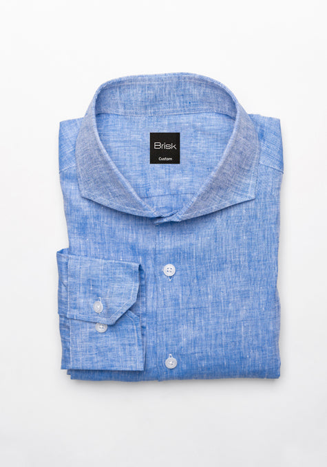 Italian Blue Linen Shirt