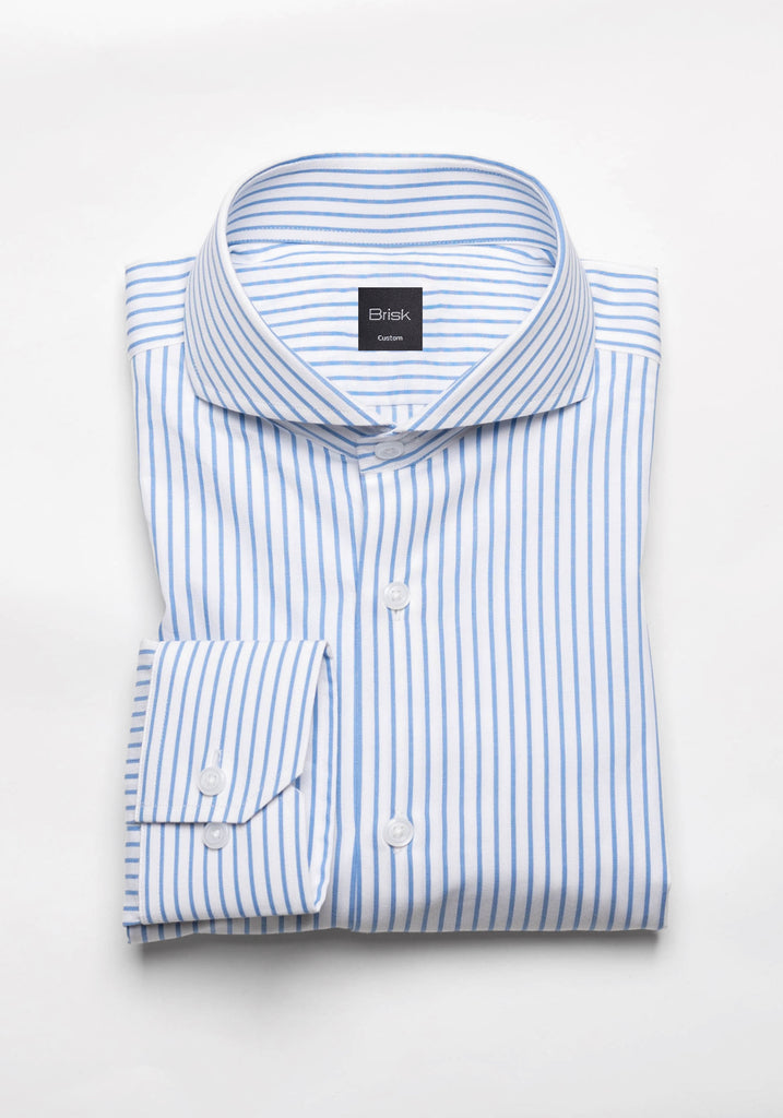 60's Fine Blue Stripes Shirt