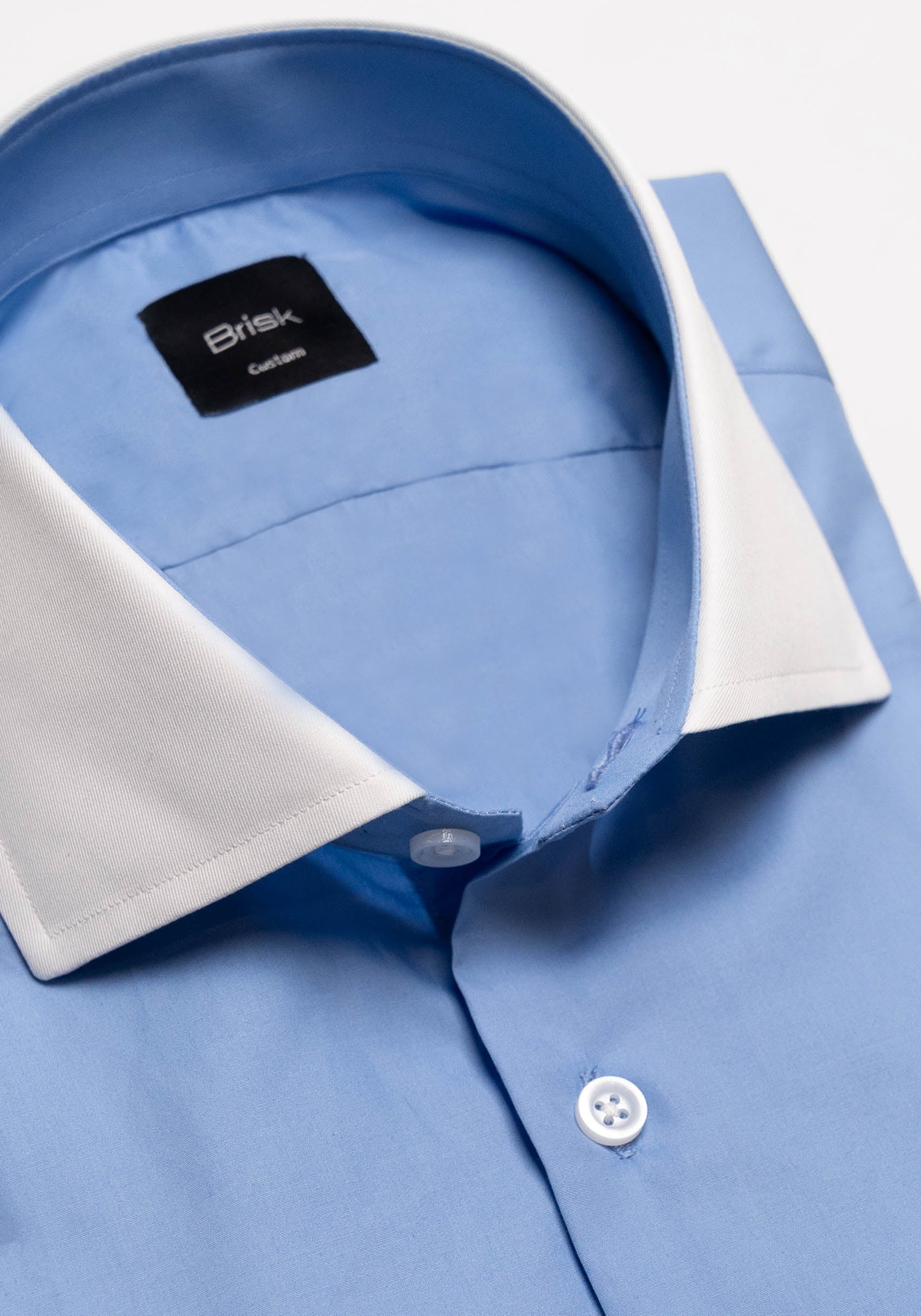 cornflower blue dress shirt MENS CONTRAST COLLAR DRESS SHIRT IN CORNFLOWER BLUE in CORNFLOWER BLUE  SH0387PG192883544