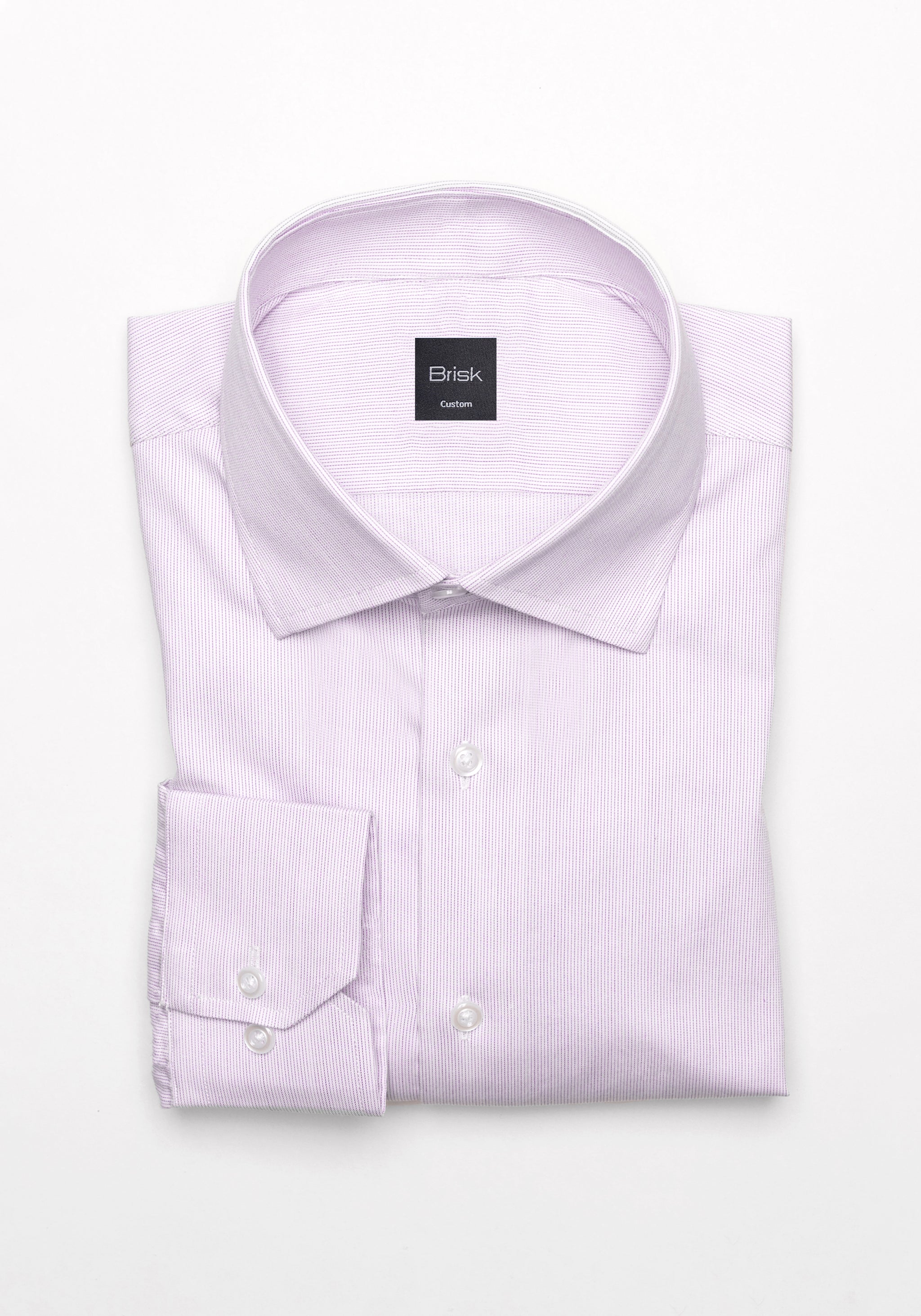Soft Pink Pinstripes Pima Cotton Shirt - Cutaway Classic Collar – Brisk