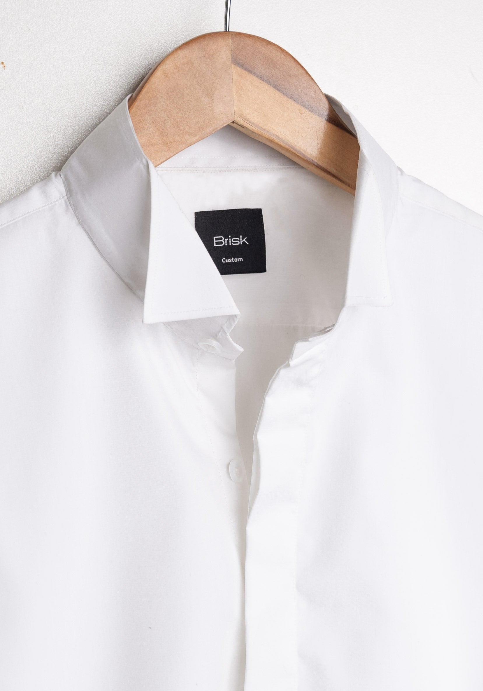 white christmas dresses White 60's Poplin Wingtip Collar Shirt