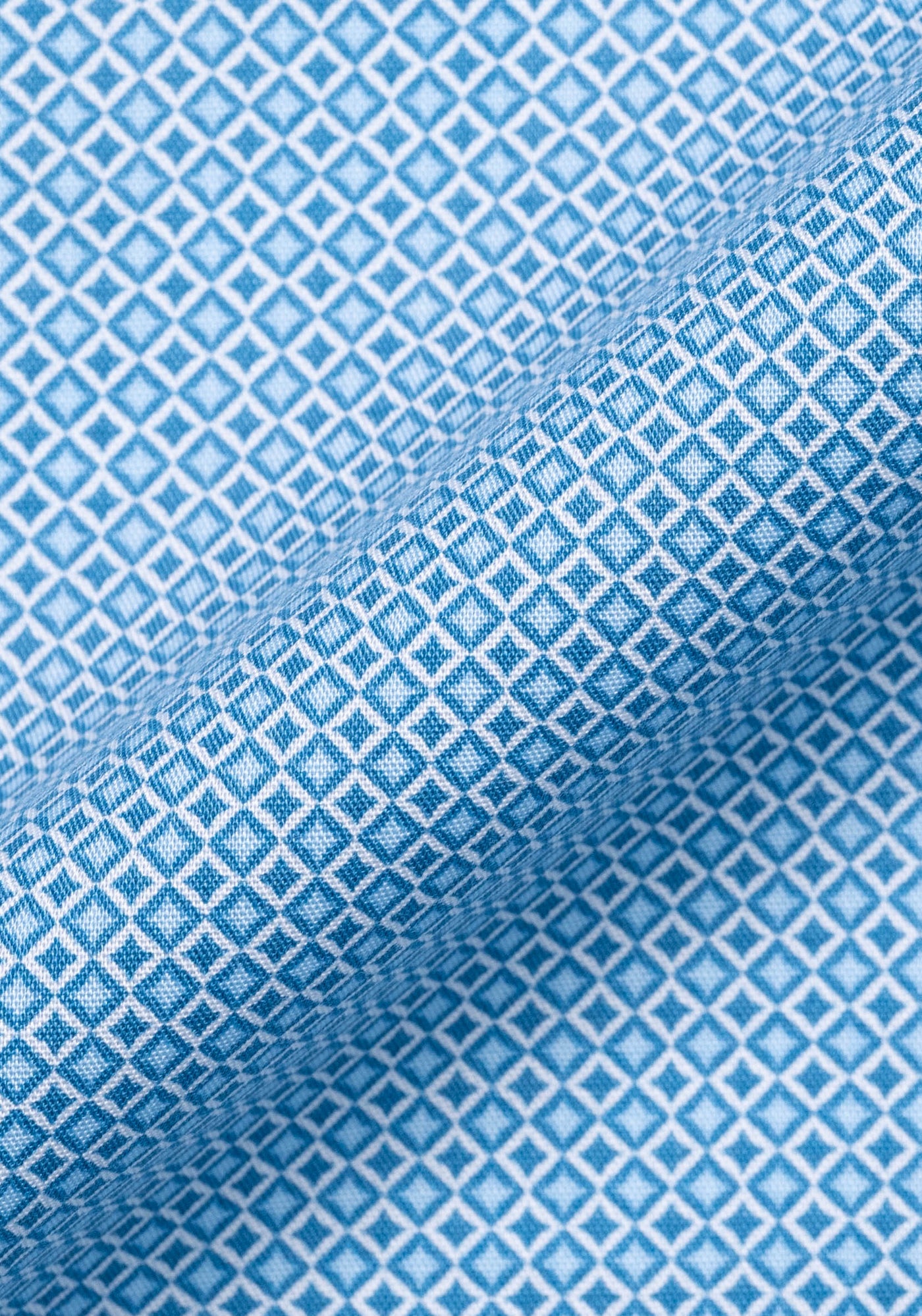 Aqua Blue Summer Print Stretch-Easy Care