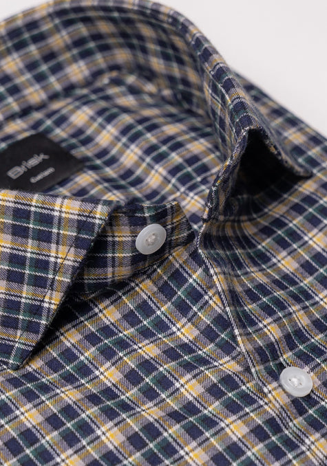 Multi Color Brushed Tattersall Shirt1