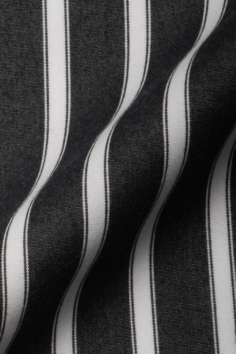 Black Bold Striped Wrinkle-Resistant