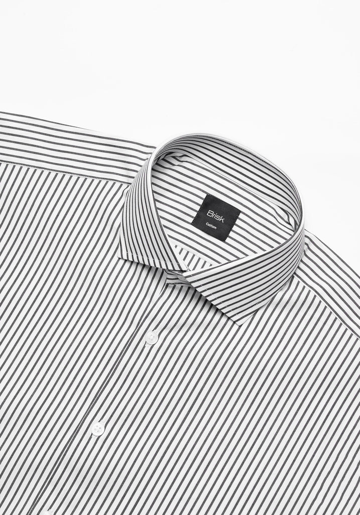 Black Comfort Stretch--Stripes Shirt