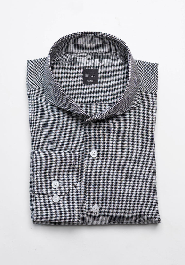 Black Mini Houndstooth Shirt