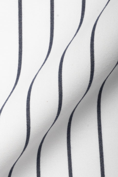 Black and White Wide Striped Wrinkle-Resistant