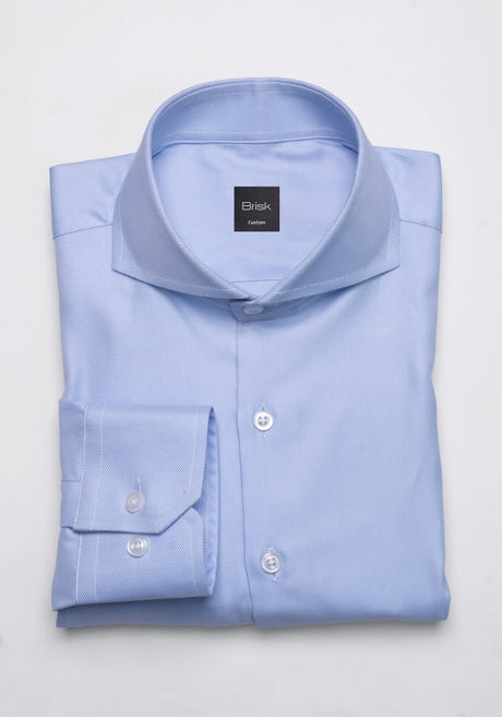 Blue Bold Twill Wrinkle-Free Shirt