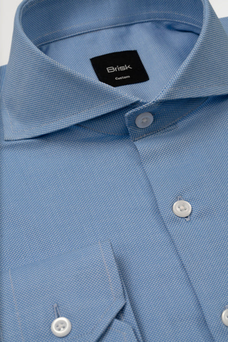 Blue Dobby Comfort Stretch Shirt