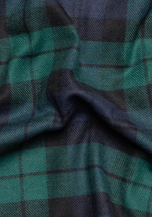 Blue Green Black Watch Bold Tartan Flannel-1