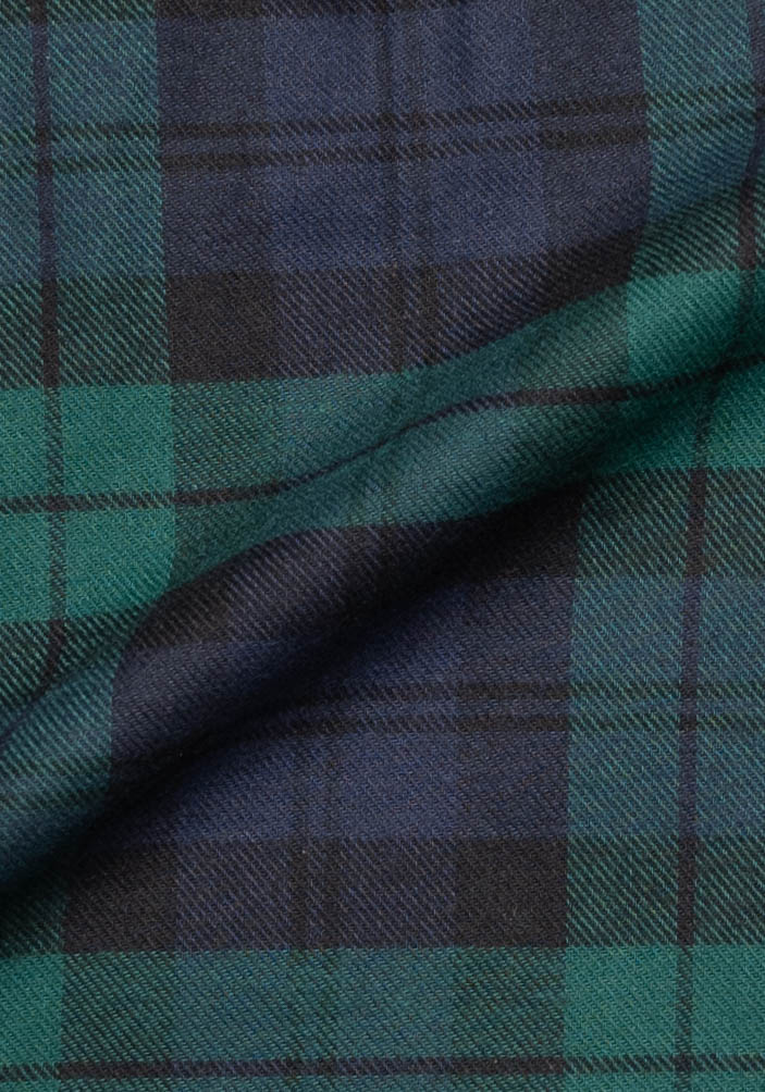 Blue Green Black Watch Bold Tartan Flannel