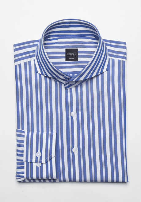 Blue Multi Track Stripes Shirt