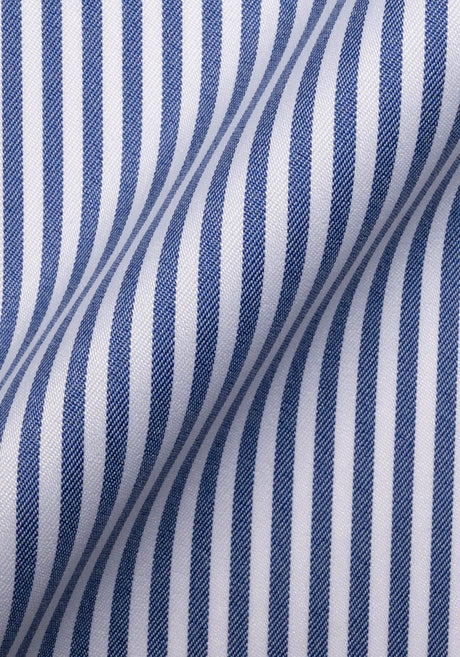 Blue Performance Stretch Stripes-Wrinkle Free
