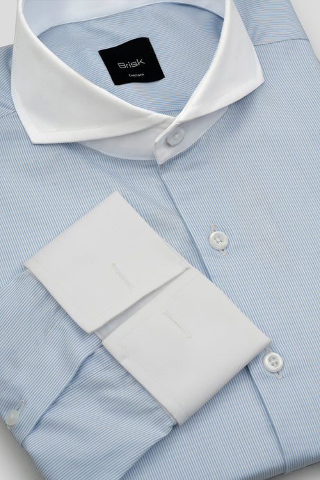 Blue Pin Striped Easy-Care Shirt