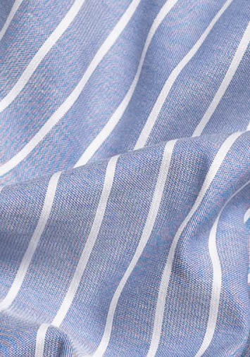 Blueish Grey Chambray-Performance Stretch--Stripes