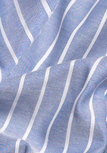 Blueish Grey Chambray Performance Stretch--Stripes
