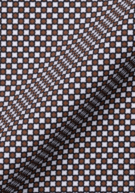Brown Print Stretch-Easy Care