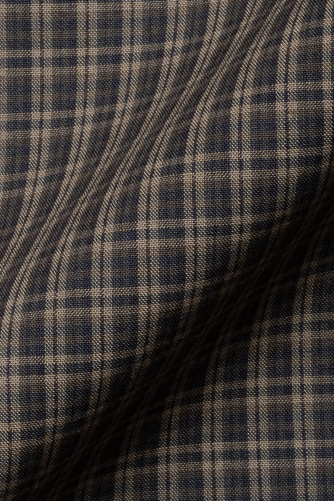 Brown Retro Check Wrinkle Resistant