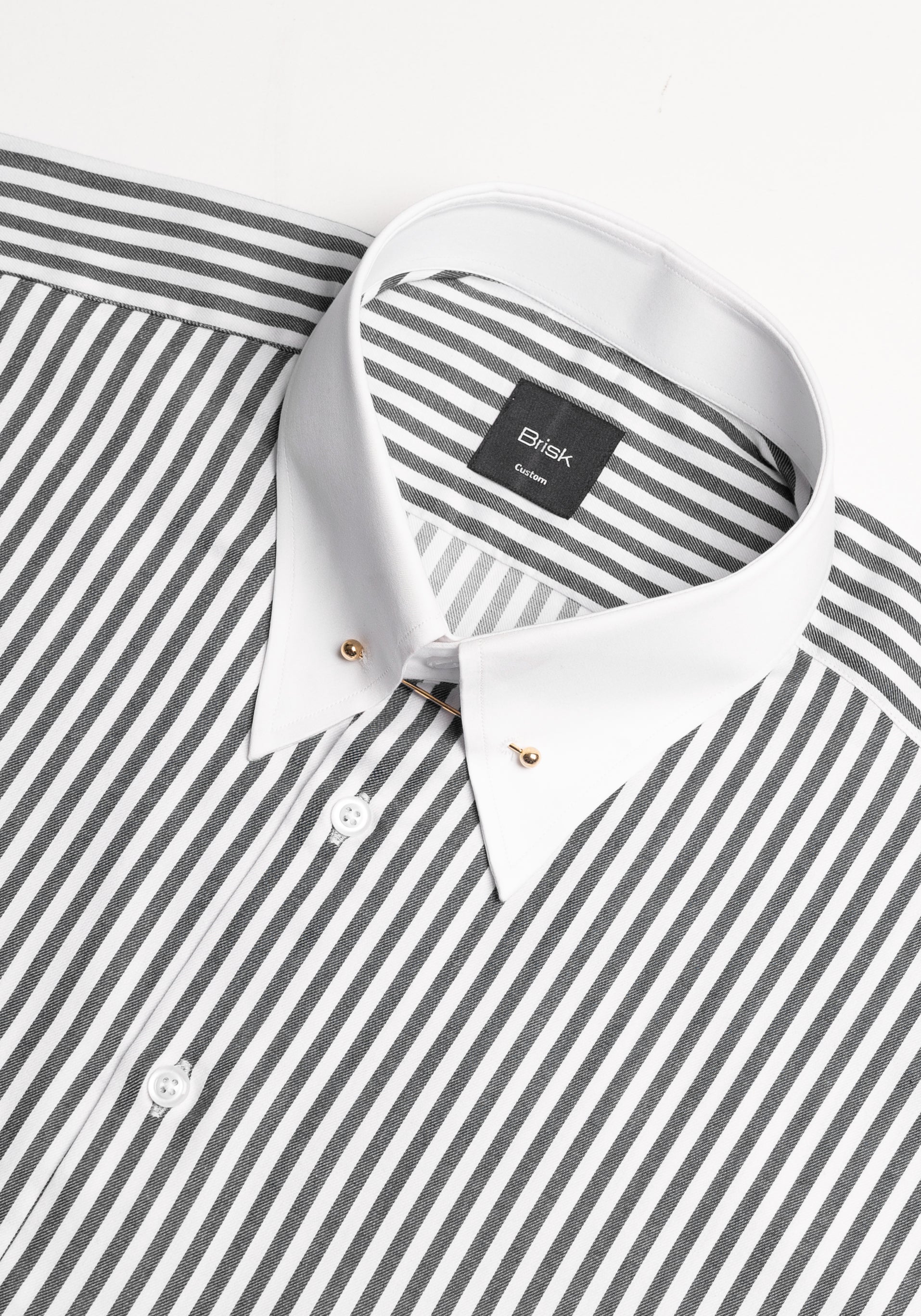 white dress shirt with black line Comfort Stretch Non-Iron Solid Dress Shirt With Contrast Trim