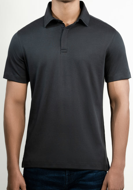 Charcoal Grey Pima Cotton Polo