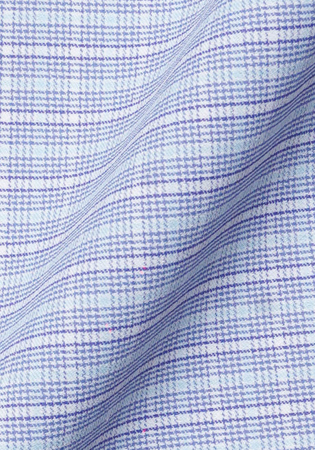 Crisp Blue Grid Traveller Performance Stretch