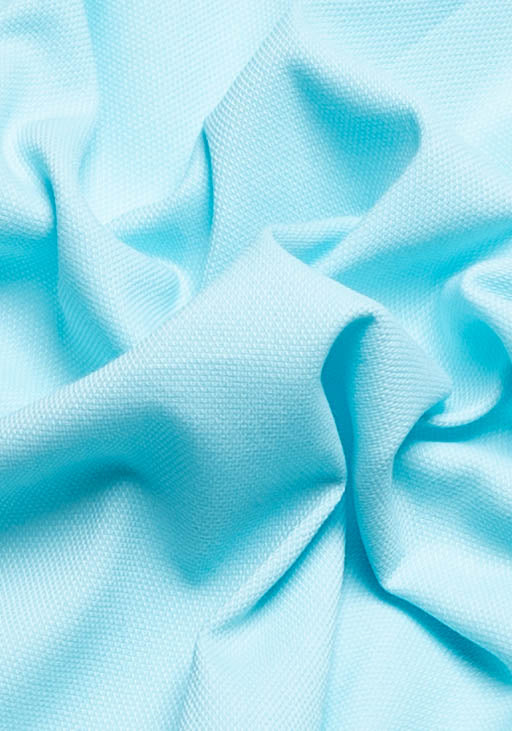 Crisp Turquoise Poly--Stretch--Structured