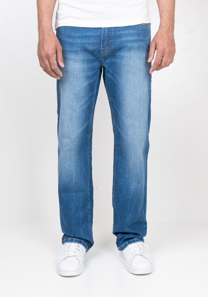 Medium Wash Straight Fit Jeans