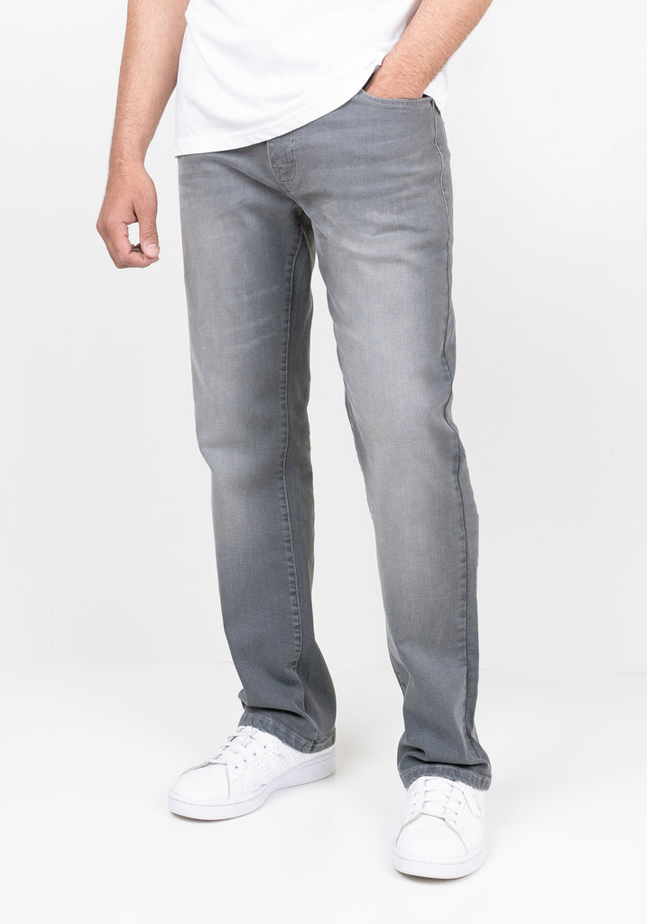Grey Straight Fit Jeans