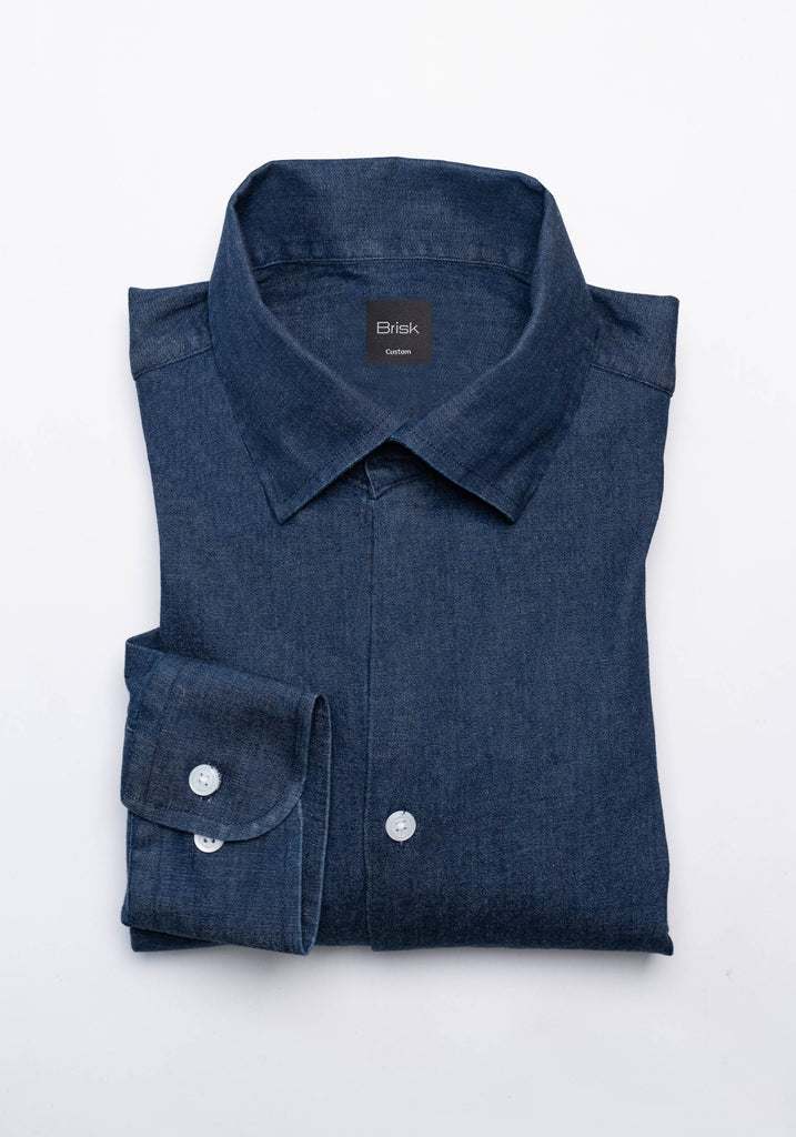 Denim Dark Indigo Wash Stretch Shirt  
