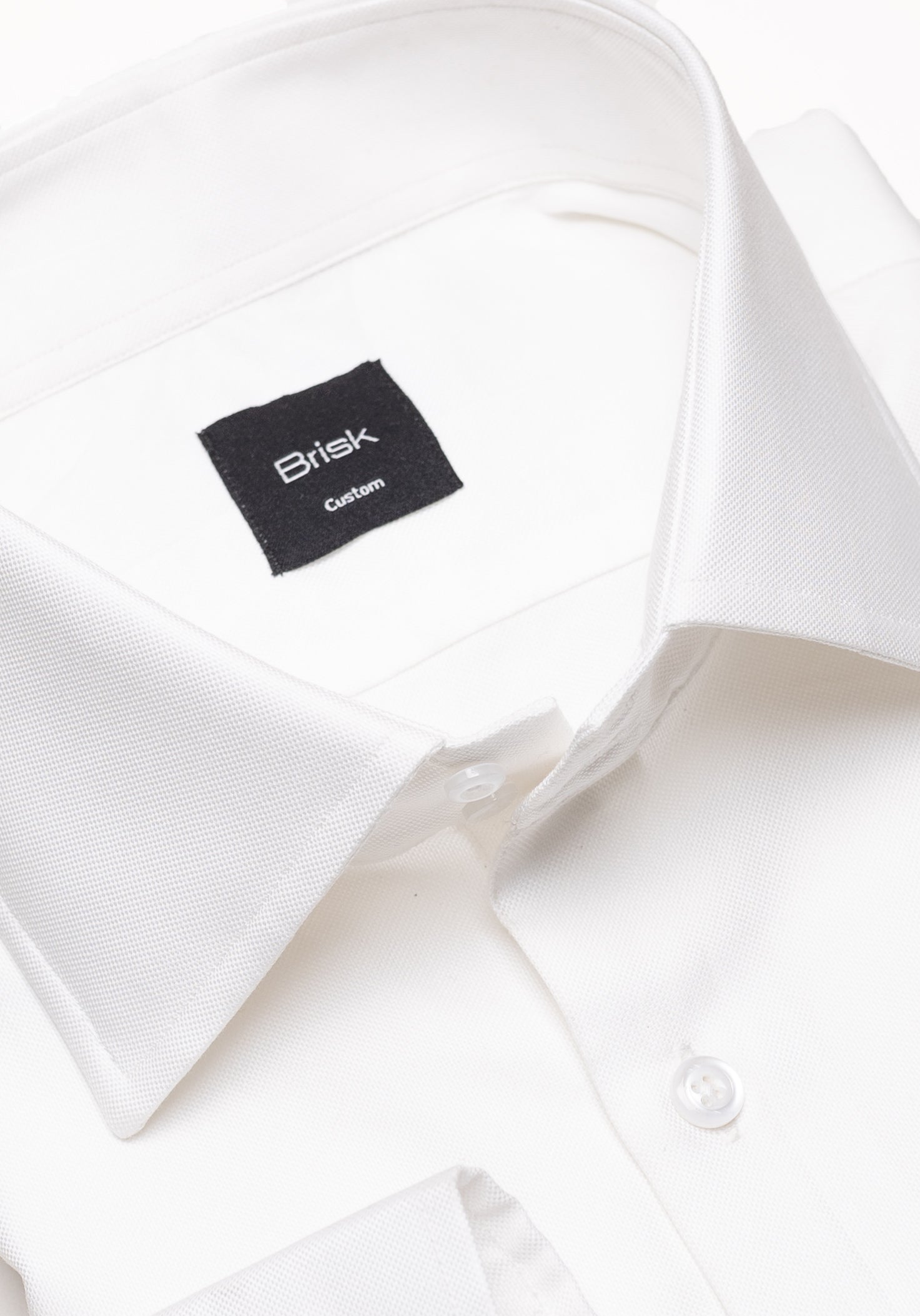 Egyptian Pearl White Pinpoint Shirt - High Cutaway Classic Collar ...