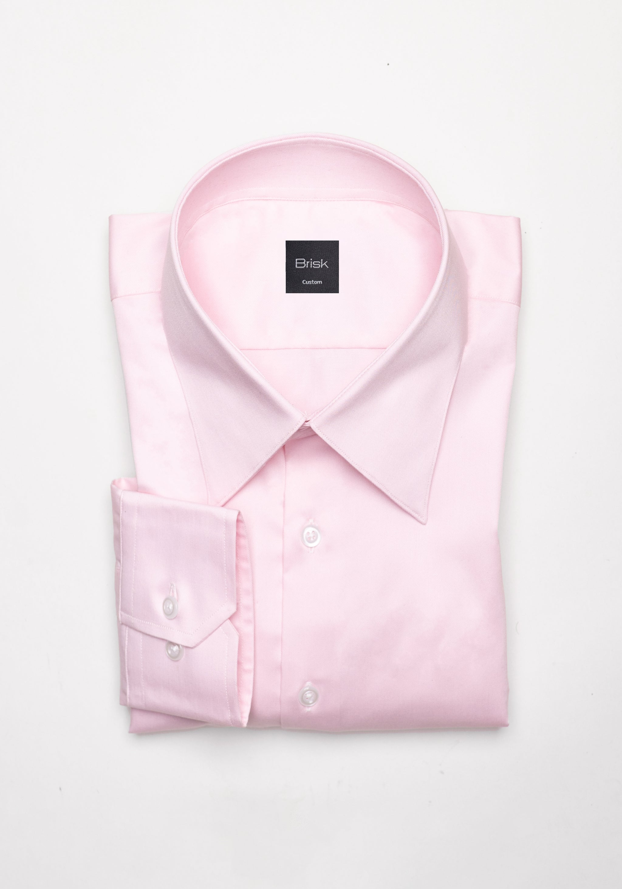 Egyptian Pink Twill Stretch Shirt - Classic Straight Collar 19.5 / Regular