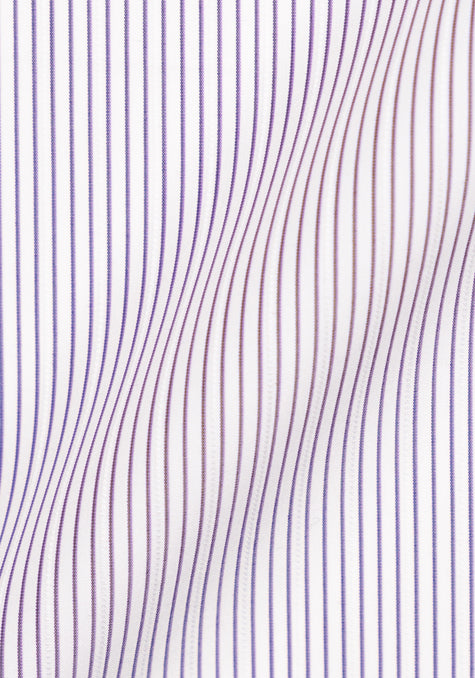 Fine Mauve Structured Pencil Stripes - Wrinkle Resistant