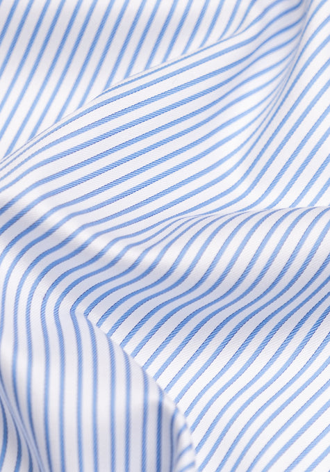 Italian Blue Twill Stripes