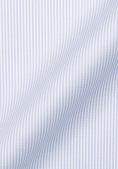 Soft Sky Blue Dobby Narrow Stripes