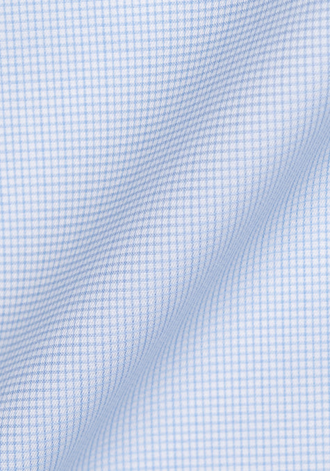 Sky Blue Mini Grid Structured - Cotton/Poly