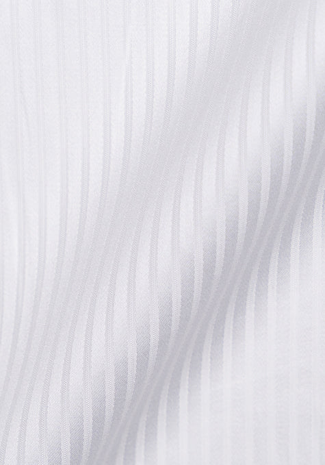 Egyptian White Gloss Self Stripes