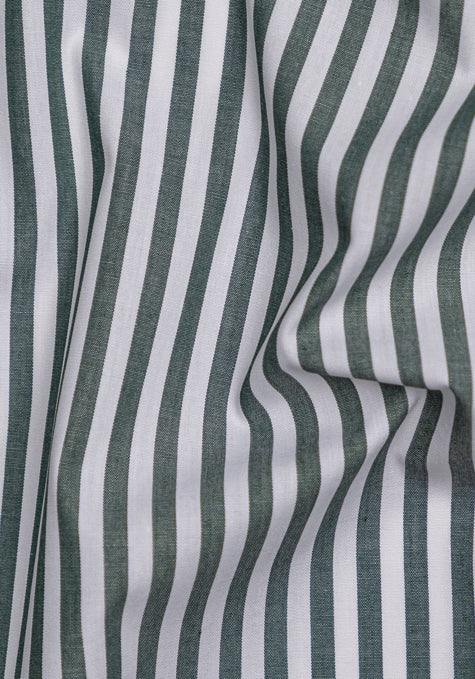 Chambray Green Bengal Stripes