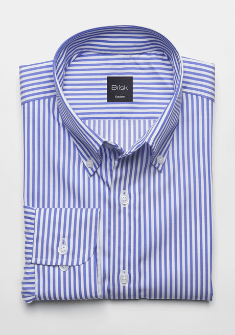 Fine Blue Bengal Stripes-Easy Care Shirt
