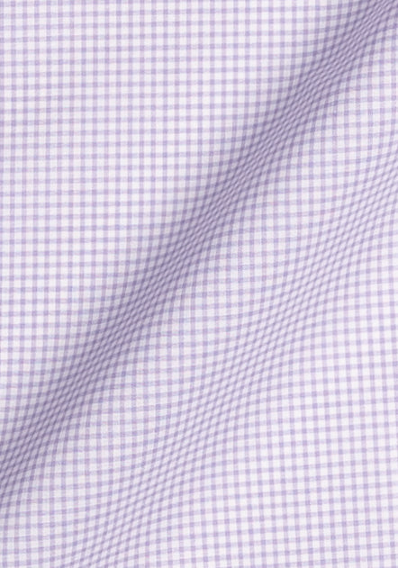Fine Lavender Mini Gingham Stretch - Wrinkle Resistant