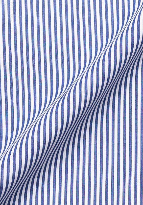 Fine Navy Blue Stripes - Wrinkle Resistant