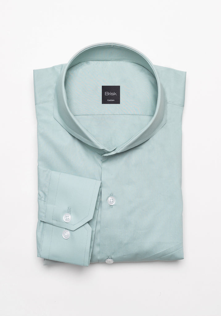 Fine Sea Green Poplin Shirt