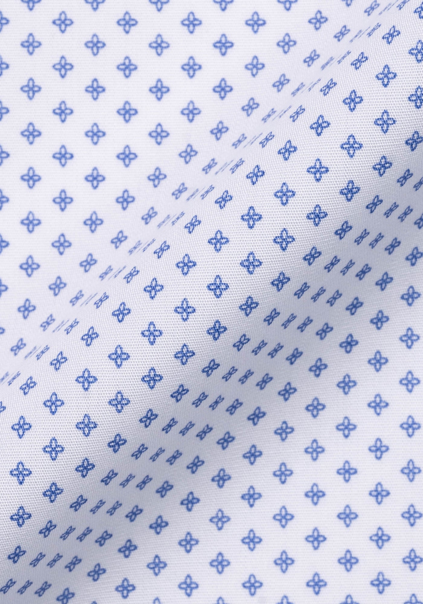 Fine White Blue Print-Easy Care