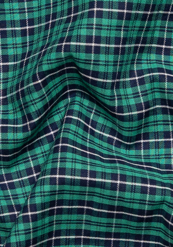 Green Blue Soft Brushed Tartan-1