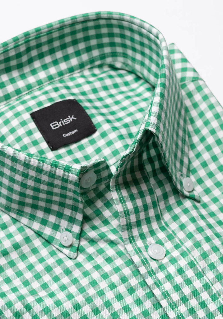 Green Pinpoint Gingham Shirt