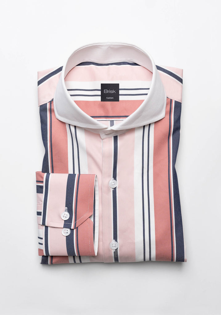 Heavy Weight Multi Color Wide Stretch Performance Stripes Shirt