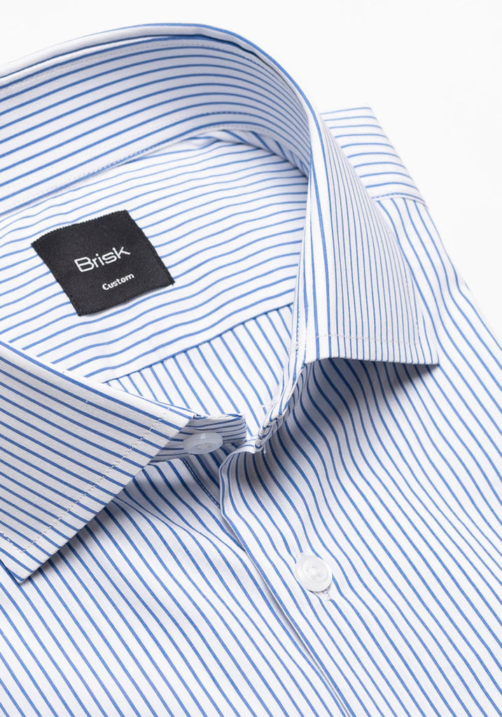 Jet Blue Performance Stretch Stripes--Shirt