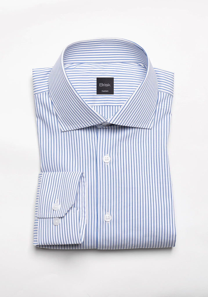 Jet Blue Performance Stretch Stripes Shirt