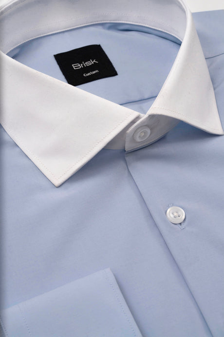 Light Blue Bamboo-Poly Wrinkle-Free Stretch Shirt